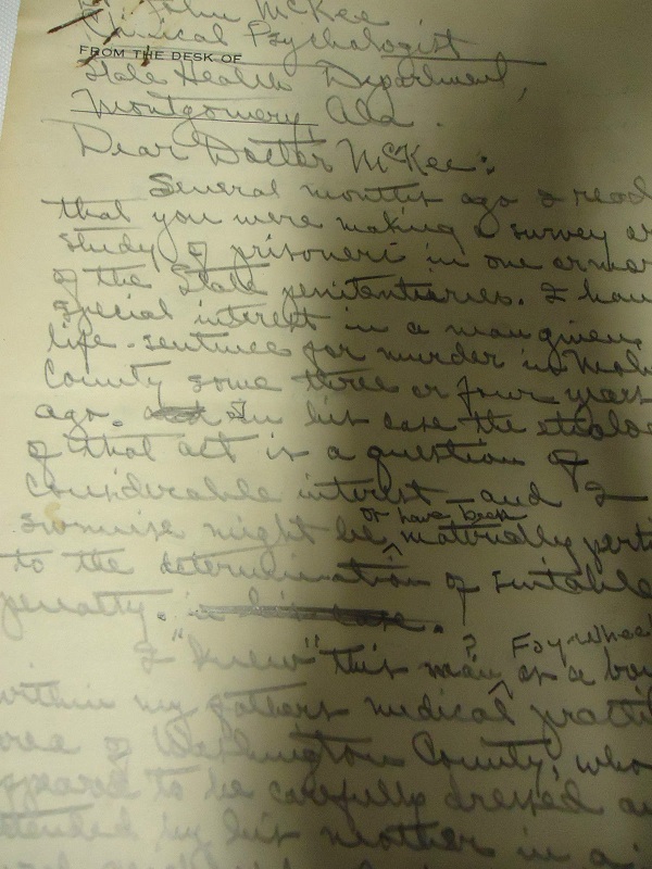 Image for 1966 ORIGINAL GROUP OF MANUSCRIPT AND TYPED LETTERS REGARDING A NOTORIOUS DOUBLE MURDER AND ATTEMPTED SUICIDE IN MOBILE ALABAMA IN THE 1940s