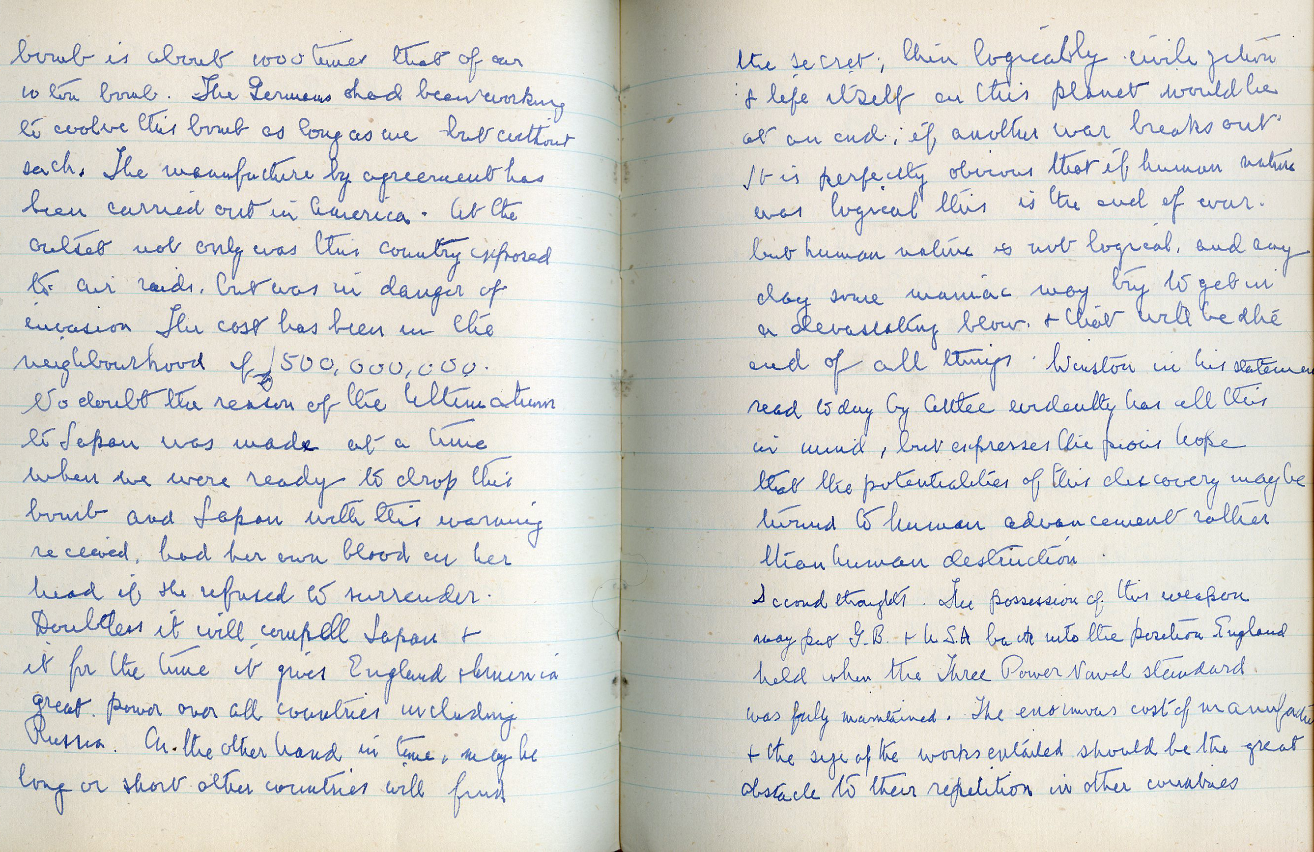 Image for 1942 - 1946 SUPER, ORIGINAL MANUSCRIPT DIARY AND JOURNAL OF NOTED BRITISH SOLDIER, MBE RECIPIENT AND THE FATHER  OF A DISTINGUISHED HERO OF WORLD WAR II