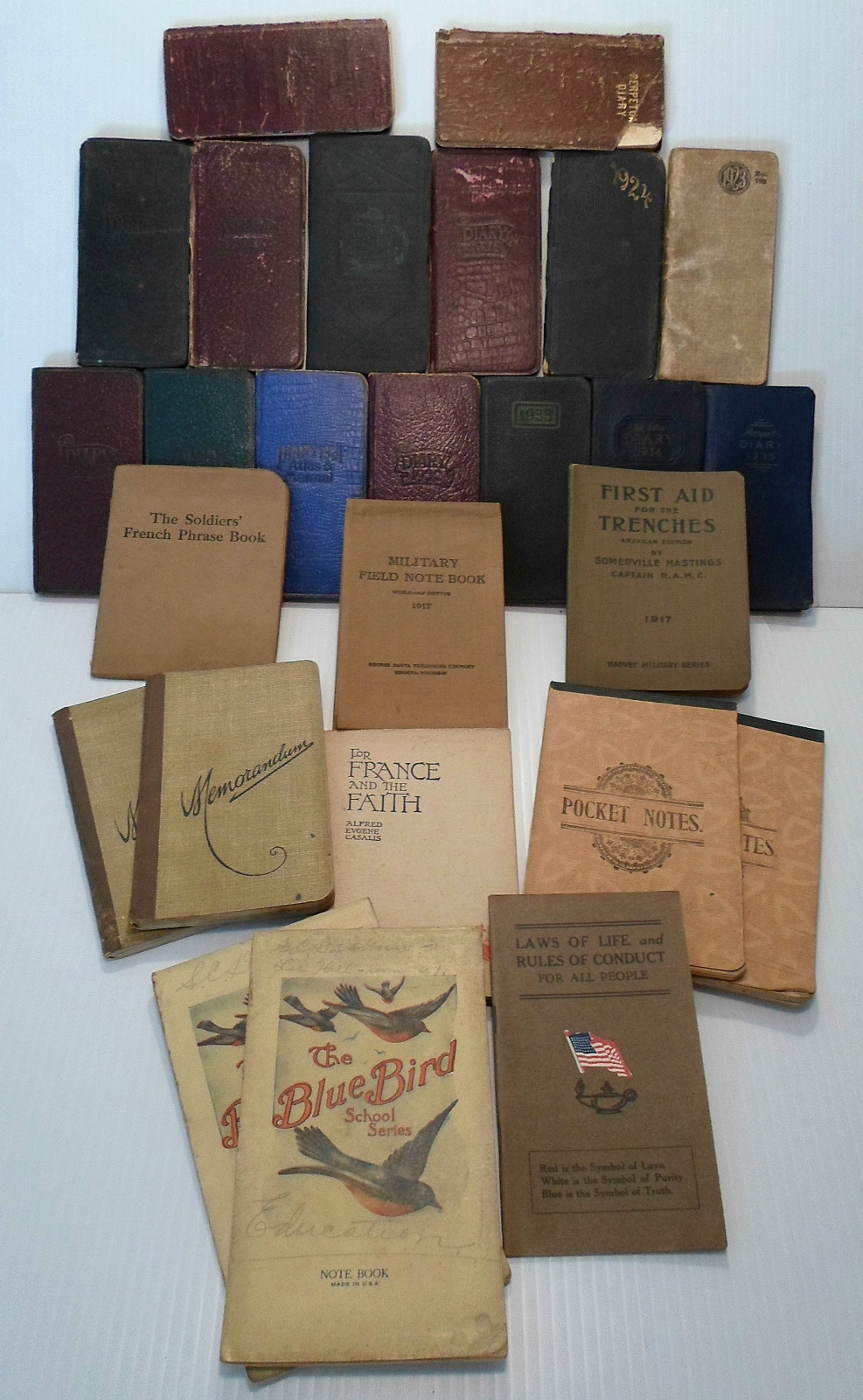 Image for 1921 - 1935 ORIGINAL ARCHIVE OF 15 MANUSCRIPT DIARIES DETAILING THE EDUCATION OF A WORLD WAR I VETERAN WHO WILL ONE DAY HEAD THE HISTORY DEPARTMENT AT ELON COLLEGE IN NORTH CAROLINA