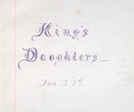 Image for 1889 - 1896 ORIGINAL MANUSCRIPT DIARY, RECORD AND LEDGER BOOK OF THE ROYALSTON CHAPTER OF THE KING'S DAUGHTERS: A CHARITABLE WORKS SOCIETY