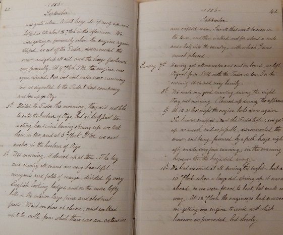 Image for 1856 - 1858 ORIGINAL MANUSCRIPT DIARY HANDWRITTEN BY A DEDICATED ROYAL WILTSHIRE LIEUTENANT WHO DETAILS THE REGIMENT'S TRAVELS AND DUTIES POST CRIMEA