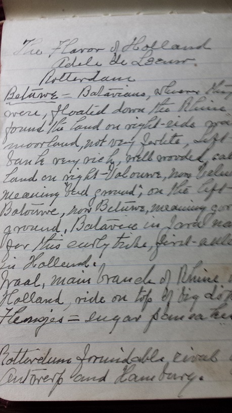 Image for c1927 ORIGINAL MANUSCRIPT NOTES OF A TRIP TO HOLLAND THAT WOULD LATER BE PUBLISHED: THE FLAVOR OF HOLLAND BY AN ACCOMPLISHED CHILDREN'S AUTHOR, BIOGRAPHER AND TRAVEL WRITER