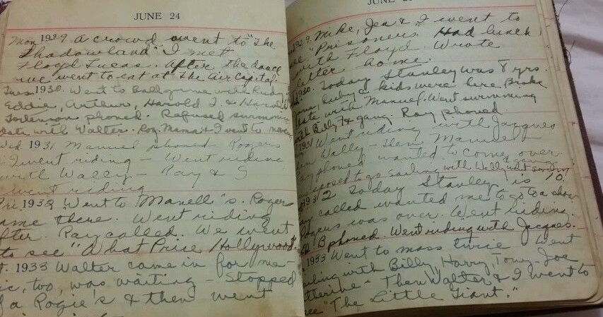 Image for 1929 to 1933 Original Manuscript 5-Year Handwritten Diary by Louisiana Teenager with an Active Social Life Who's Making a Career of School Suspensions