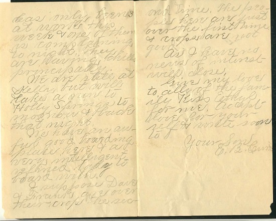 Image for 1895 - 1897 ORIGINAL GROUP OF MANUSCRIPT LETTERS [6] HANDWRITTEN BY A YOUNG MAN KEEPING IN TOUCH WITH HIS MOTHER IN TENNESSEE WHILE HE WORKS HIS WAYS THROUGH THE TIMBERLANDS OF MISSISSIPPI