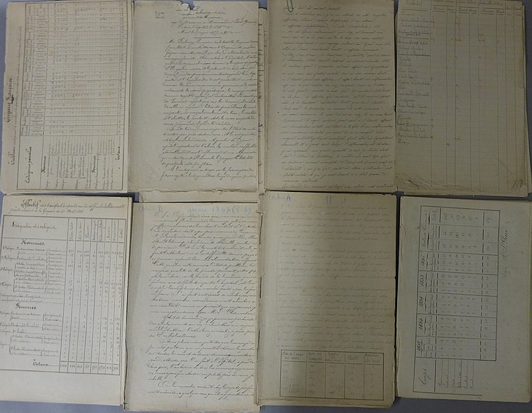 Image for 1850s - 1870 ORIGINAL GROUP OF REPORTS, DOCUMENTS AND DATA DETAILING THE STATE OF MEDICINE, HOSPITALS AND THE HEALTH OF THE INHABITANTS OF THE MOST NOTORIOUS PRISON ON EARTH