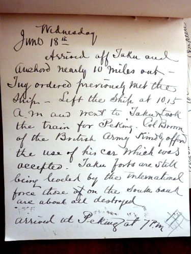 Image for 1902 SUPER, ORIGINAL MANUSCRIPT DIARY AND LOG BOOK OF THE TRAVELS AND DIPLOMACY OF THE FLAGSHIP ADMIRAL OF THE ASIATIC FLEET ON THE CHINA STATION AT THIS MOST PERILOUS TIME IN CHINA AND JAPAN RELATIONS