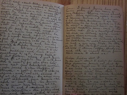 Image for 1893 - 1894 ORIGINAL MANUSCRIPT DIARY HANDWRITTEN BY THE DAUGHTER OF THE GOVERNOR OF WISCONSIN, A DEDICATED DIARIST WHO DETAILS HER FATHER'S LAST DAYS OF PAIN MERE WEEKS AFTER THE PLEASURE OF SEEING THE CHICAGO WORLD'S FAIR AND MUCH MORE