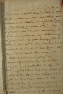 1944 ORIGINAL MANUSCRIPT DIARY HANDWRITTEN BY A VERY CAPABLE WOMAN SUFFERING THROUGH THE MECHANICS OF A LOVE TRIANGLE WHILE DEATH RAINS FROM THE SKY DURING THE SUMMER OF THE BUZZ BOMB AND HITLER'S V1 CAMPAIGN TO TERRORIZE ENGLAND & BREAK BRITAIN'S SPIRIT Image for 1944 ORIGINAL MANUSCRIPT DIARY HANDWRITTEN BY A VERY CAPABLE WOMAN SUFFERING THROUGH THE MECHANICS OF A LOVE TRIANGLE WHILE DEATH RAINS FROM THE SKY DURING THE SUMMER OF THE BUZZ BOMB AND HITLER'S V1 CAMPAIGN TO TERRORIZE ENGLAND & BREAK BRITAIN'S SPIRIT
