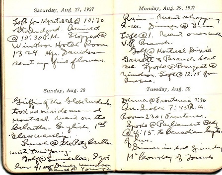 Image for 1927 ORIGINAL MANUSCRIPT DIARY OF A NEAR 'ZELIG' LIKE CONNECTICUT MAN WHO WORKS AND SOCIALIZES IN THE UPPER ECHELONS OF CONNECTICUT POLITICS