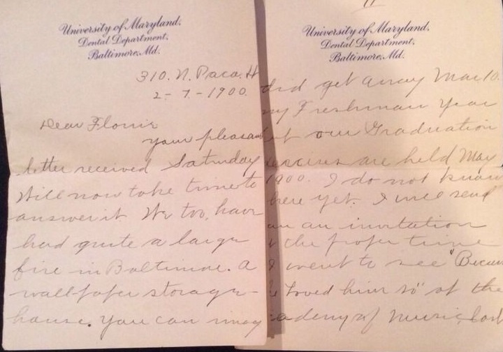 Image for 1900 ORIGINAL MANUSCRIPT LETTER DETAILING A MASSIVE BLAZE IN BALTIMORE CITY