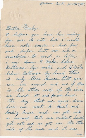 Image for 1887 ORIGINAL MANUSCRIPT LETTER HANDWRITTEN BY AN ITINERANT NEAR ILLITERATE THOUGH WONDERFULLY DESCRIPTIVE TRAVELER