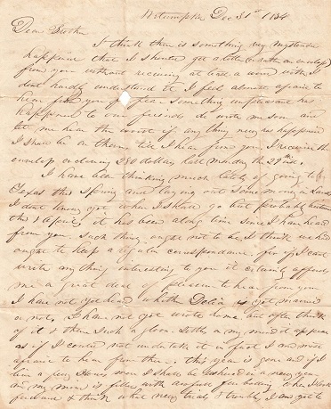 Image for 1834 + 1837 ORIGINAL GROUP OF FIVE [5] LETTERS HANDWRITTEN BY A YOUNG MASSACHUSETTS MAN SEEKING INVESTMENT AND EMPLOYMENT IN ALABAMA  ONLY TO MAKE AN ILL ADVISED MOVE TO TEXAS