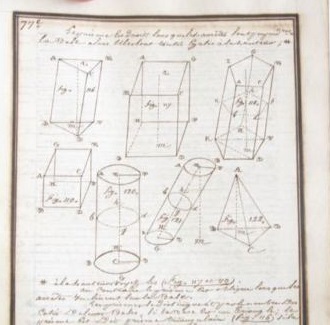 Image for 1818 SUPERB, ORIGINAL 600+ PAGE FRENCH MANUSCRIPT BOOK OF COMPLEX AND ADVANCED MATHEMATICS, GEOMETRY, STATISTICS, NAVIGATION AND MORE BEAUTIFULLY EXECUTED AND LITTERED WITH 100s OF DRAWINGS, GRAPHS AND CHARTS