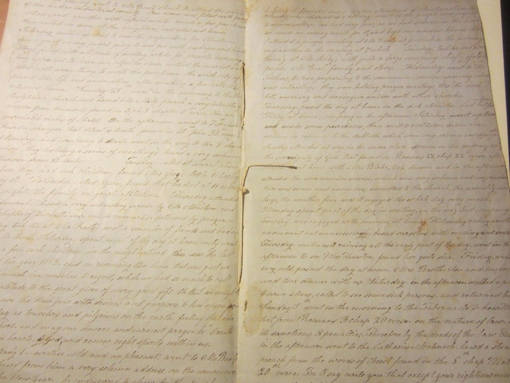 Image for 1853 ORIGINAL MANUSCRIPT DIARY OF ONE RHODE ISLAND MAN'S TRIP TO CINCINNATI AND HIS IMPRESSIONS AND EXTENSIVE OBSERVATIONS OF THE CITY