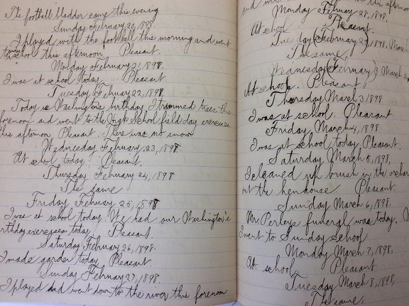 Image for 1897 ORIGINAL MANUSCRIPT DIARY HANDWRITTEN BY AN ALL-AMERICAN BOY-NEXT-DOOR WHO HAPPENS TO LIVE IN A TENT