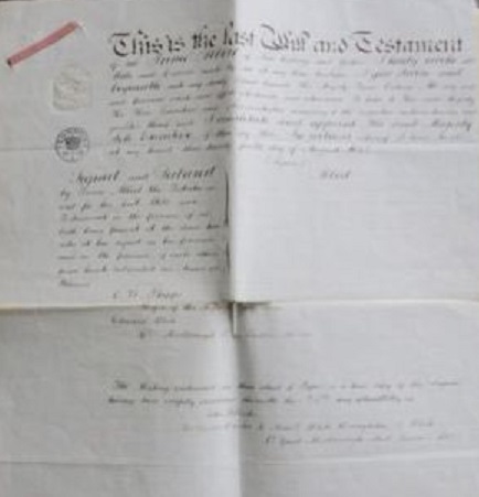 Image for 1852 ORIGINAL, SUPERB RELIC OF HIS LOVE AND SIGNIFICANT MANUSCRIPT DOCUMENT 'LAST WILL AND TESTAMENT' OF PRINCE ALBERT, THE LOVING HUSBAND AND CONFIDANT OF QUEEN VICTORIA, ONE OF THE MOST BELOVED AND REVERED MONARCHS TO EVER RULE